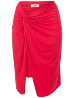 Amir Slama t-shirt asymétrique à détails froncés - Rouge