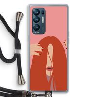 Woke up like this: Oppo Find X3 Neo Transparant Hoesje met koord