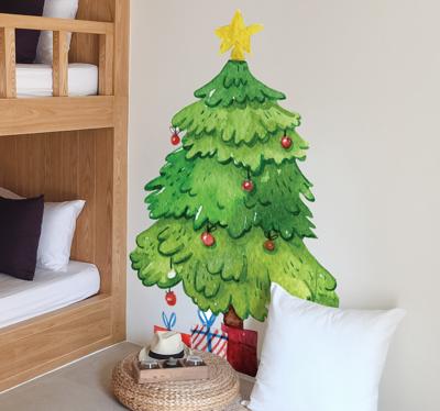 Sticker kerstboom met cadeaus