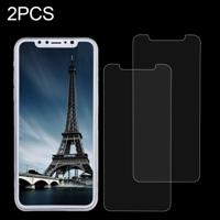 2 stuks voor iPhone X 0 26 mm 9H oppervlakte hardheid explosieveilige Non-full Screen getemperd glas scherm Film