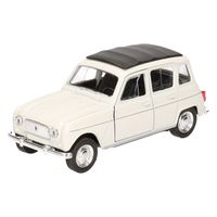 Modelauto Renault 4 wit 11 cm   - - thumbnail