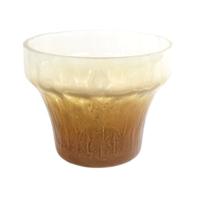 Theelichthouder Eline L glas bruin/crème 13 cm | 8 stuks