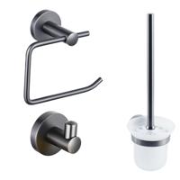 Fortifura Calvi toiletset 3-delig Geborsteld Gunmetal PVD SW721175 SW721173 SW721176