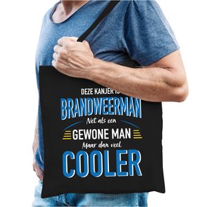 Deze kanjer is Brandweerman cadeau tasje zwart voor heren