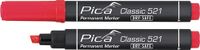 Pica Permanentmarker | rood | streepbreedte 2-6 mm | spitse punt | 10 stuks - 521/40 521/40