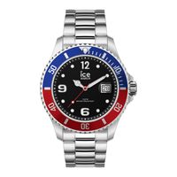 Ice-Watch Ice Steel Medium Blue Red Silver Horloge - thumbnail