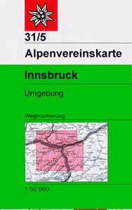 Wandelkaart 31/5 Alpenvereinskarte Innsbruck und Umgebung | Alpenverei