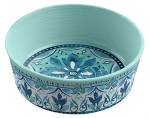 TARHONG VOERBAK HOND GIBRALTAR MELAMINE BLAUW 17X17X6 CM 950 ML