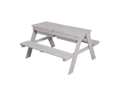 roba Kinder picknicktafel (met speelbakken, Grijs) roba Kinder picknicktafel (met speelbakken, Grijs)