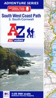 Wandelatlas 3 Adventure Atlas South West Coast Path South Cornwall | A-Z Map Company - thumbnail