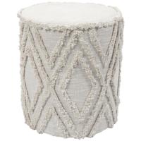 Bijzet poef Berber Mirage - naturel - MDF - 37 x 41 cm - Marokkaanse stijl