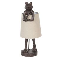 HAES DECO - Tafellamp - City Jungle - Kikker in de Lamp, 23*23*56 cm - Bureaulamp, Sfeerlamp, Nachtlampje - thumbnail