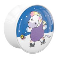 Double Flared Plug met Chubby Unicorn Design Acryl Tunnels & Plugs - thumbnail