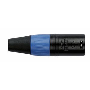 DAP XLR plug 3p male zwart met blauwe tule