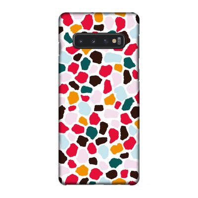 Colored Giraffe: Samsung Galaxy S10 4G Volledig Geprint Hoesje