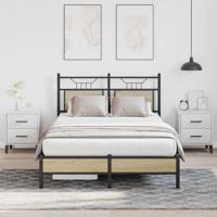 Bedframe zonder matras hout sonoma eikenkleurig 120x190 cm