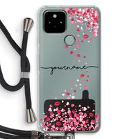 Hartjes en kusjes: Pixel 5 Transparant Hoesje met koord