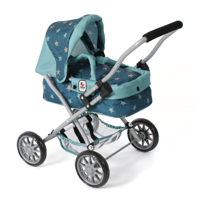 Kleine Poppenwagen Smarty - Stars Turquoise