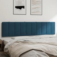 Hoofdbordkussen 200 cm fluweel blauw