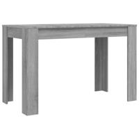 vidaXL Eettafel 120x60x76 cm bewerkt hout grijs sonoma eikenkleurig - thumbnail