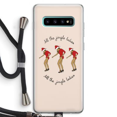 Jingle Ladies: Samsung Galaxy S10 Plus Transparant Hoesje met koord