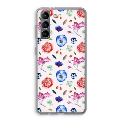 Bloemetjes: Samsung Galaxy S21 Transparant Hoesje