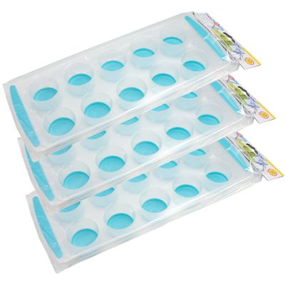 4x IJsblokjes/ijsklontjes vormen voor 10 ronde klontjes   -