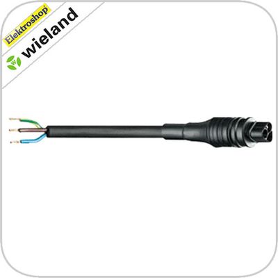 Wieland 96.232.6004.1 aansluitsnoer M zwart 6M X23260041