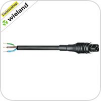 Wieland 96.232.6004.1 aansluitsnoer M zwart 6M X23260041