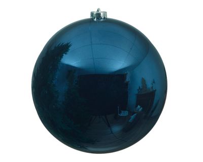 3 stuks! Kerstbal plastic glans diameter 14cm nacht blauw - Ksd