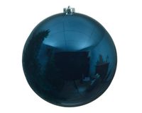 3 stuks! Kerstbal plastic glans diameter 14cm nacht blauw - Ksd