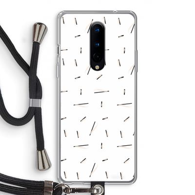 Hipster stripes: OnePlus 8 Transparant Hoesje met koord