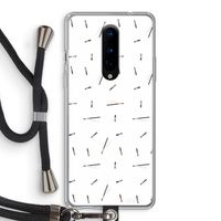 Hipster stripes: OnePlus 8 Transparant Hoesje met koord