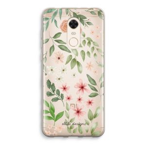 Botanical sweet flower heaven: Xiaomi Redmi 5 Transparant Hoesje