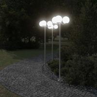 Vloerlamp voor buiten 2 st 215 cm roestvrij staal zilverkleurig - thumbnail