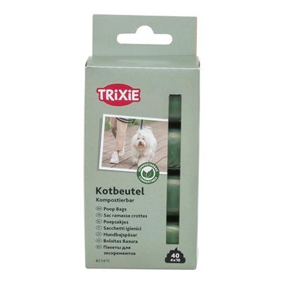 TRIXIE POEPZAKJES COMPOSTEERBAAR BOSGROEN
