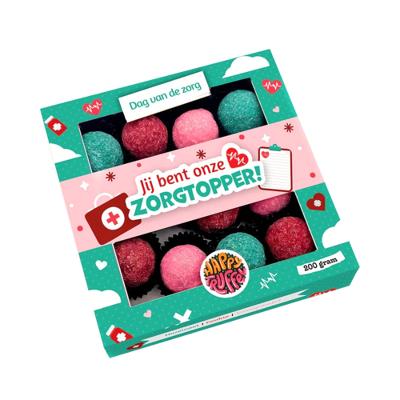 Chocoladetruffels - "Jij bent onze zorgtopper!" (12 truffels)