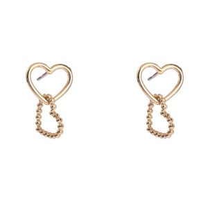 Go Dutch Label Oorringen Big Double Dot Hearts Goud