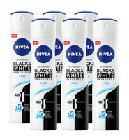 Nivea Black & White Invisible Pure Deodorant Spray Voordeelverpakking