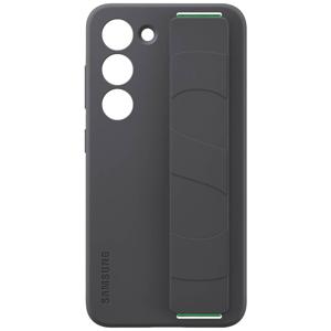 Samsung Silicone Grip Case S23-Serie Backcover Samsung Galaxy S23 Zwart Stootbestendig