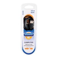 Bandridge USB 2.0 A Male naar USB 2.0 A Female 2 m Zwart