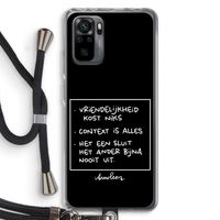 Mijn Motto's: Xiaomi Redmi Note 10 Pro Transparant Hoesje met koord