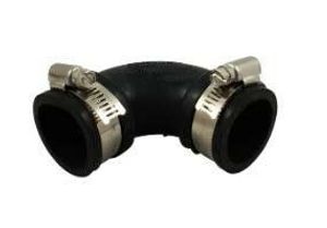 Air Aqua Flexibele Rubber Bocht 90°, 32mm - Bestendig & Duurzaam voor Binnen/Buiten