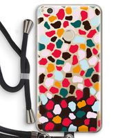 Colored Giraffe: Huawei Ascend P8 Lite (2017) Transparant Hoesje met koord