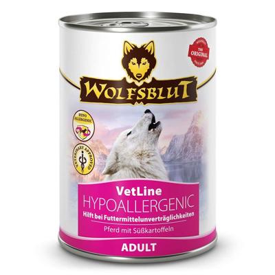 WOLFSBLUT VetLine Hypoallergenic Horse - natvoer voor honden - 395g