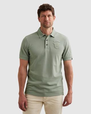 Pme Legend Fine Pique Badge Ppss2604882 Poloshirts 6123 Iceberg Green
