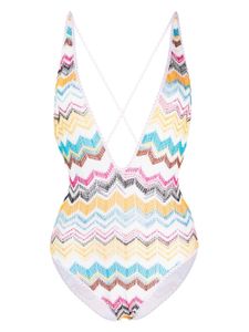 Missoni maillot de bain à motif zigzag - Blanc