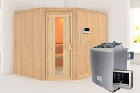 Karibu | Malin Sauna | Energiesparende Deur | Kachel 9 kW Externe Bediening - thumbnail