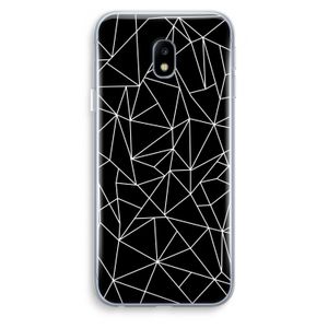 Geometrische lijnen wit: Samsung Galaxy J3 (2017) Transparant Hoesje