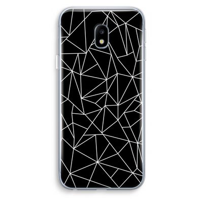 Geometrische lijnen wit: Samsung Galaxy J3 (2017) Transparant Hoesje